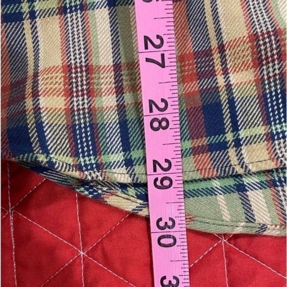 Polo by Ralph Lauren Men's Brown Blue Plaid. Button-down. Large - Picture 6 of 9